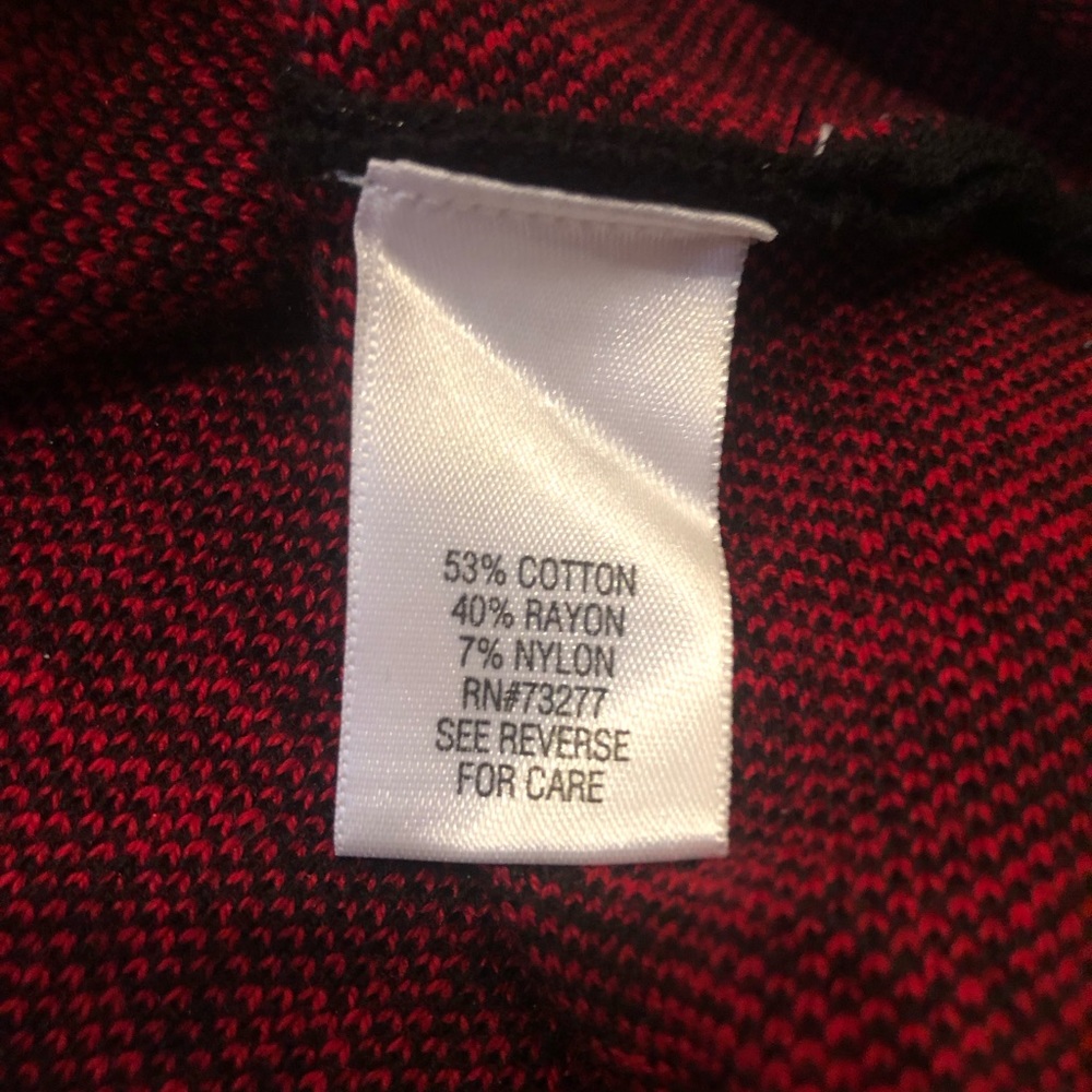 Dana Buchman Red/Black Knit Dress - Picture 9 of 9